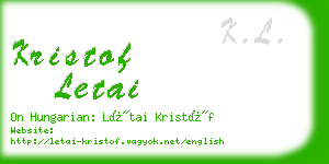 kristof letai business card